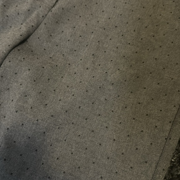 Loft Outlet Gray Modern Skinny Pants with Black Dots - Size 10 - Picture 3 of 8